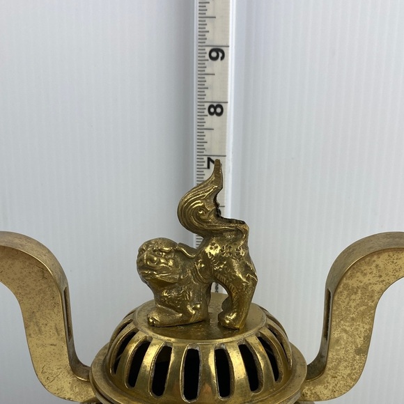 Vintage Brass Incense Burner Lion - Picture 12 of 14